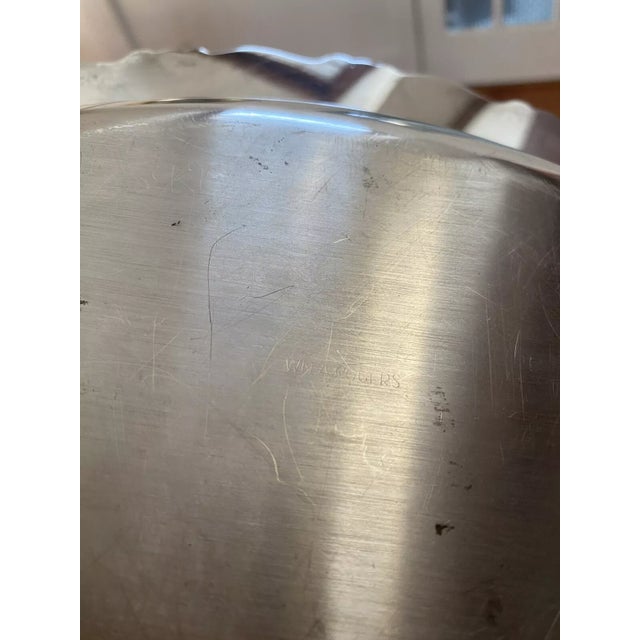 Antique Wm a Rogers Serving Dish Platter Skirted 1920s Silver Plated For Sale - Image 9 of 9