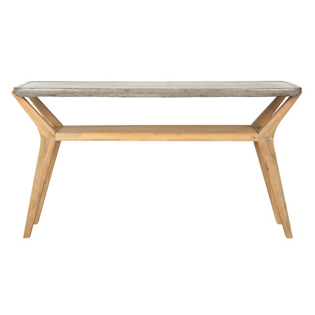 Indoor & Outdoor Modern Concrete 29.53-Inch H Console in Dark Grey For Sale - Image 10 of 10