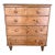 Antique Pine 2 Over 3 Chest of Drawers With Wooden Knobs From England - Circa 1870 For Sale