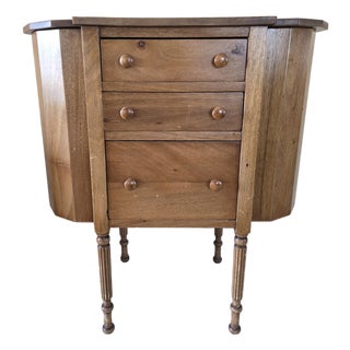 Early 20th Century Martha Washington Style Sewing Cabinet For Sale