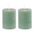Kenneth Ludwig Chicago FIA Wick Green Pillar Candle (Set of 2) For Sale - Image 4 of 4