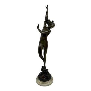 Harriet Whitney Frishmuth "Crest of the Wave" 1925 Bronze Sculpture Gorham Mark For Sale