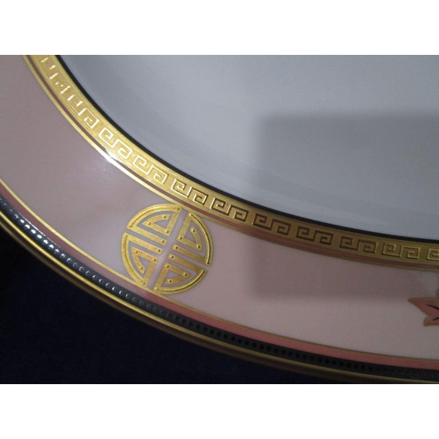 Art Deco Vintage Art Deco Noritake Commemoration Large Serving Platter Peach For Sale - Image 3 of 8