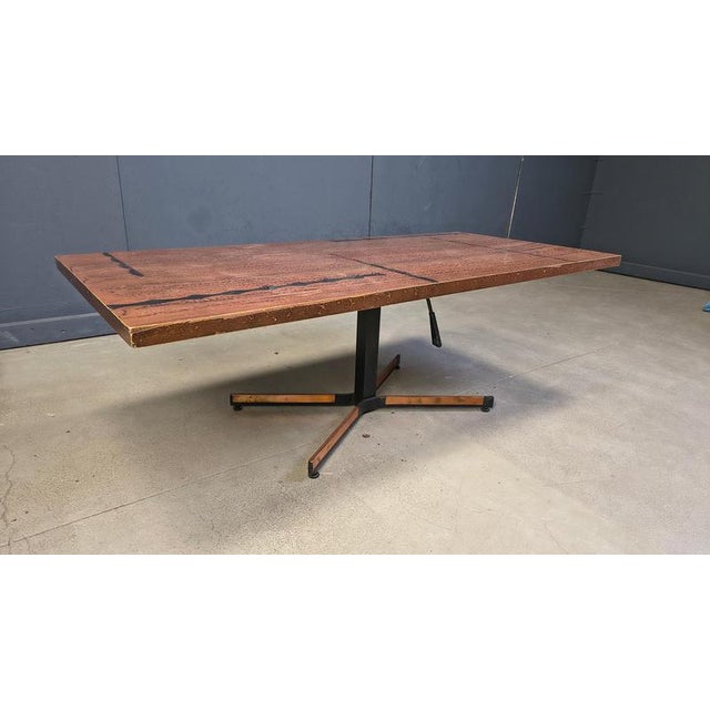 Black Modernist Adjustable Copper Coffee Table, 1960s For Sale - Image 8 of 16