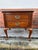 Queen Anne Late 20th Century Pair of Vintage Thomasville Queen Anne Style Solid Cherry 2 Drawer Nightstands With Glass Top For Sale - Image 3 of 11