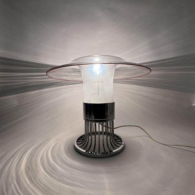 Post Modern Space Age Ufo Glass Table Lamp, Italy, 1970s For Sale - Image 13 of 18
