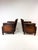 Art Deco Pair of Antique European Leather Club Chairs (Circa 1920s/30s) For Sale - Image 3 of 11