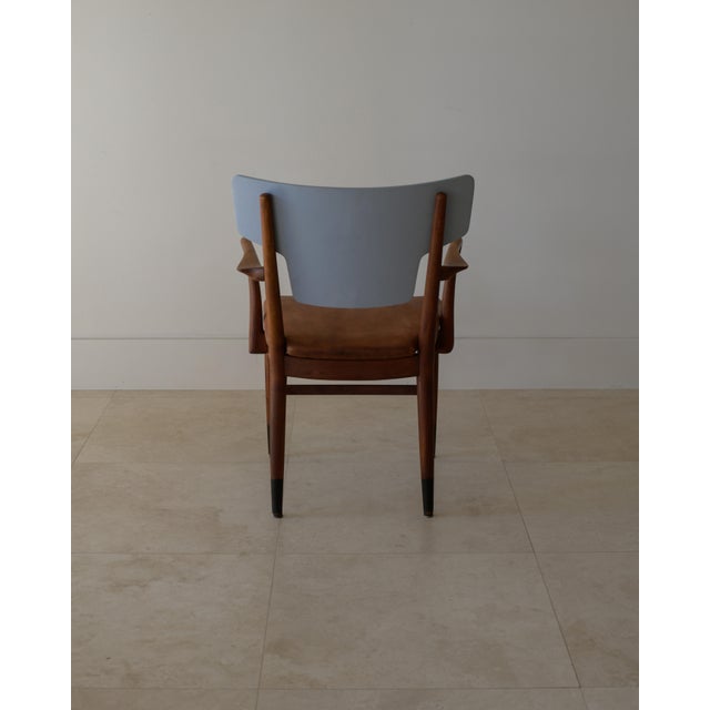 Fritz Hansen Attributed to Peter Hvidt and Orla Molgaard-Nielsen Armchair for Fritz Hansen Denmark, C. 1950 For Sale - Image 4 of 11