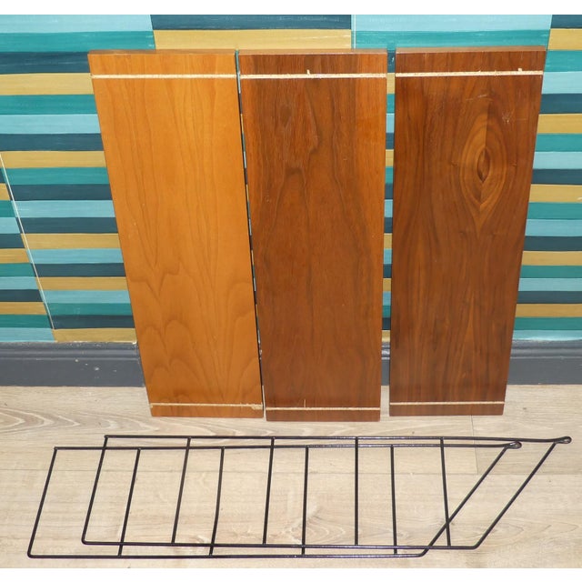 Vintage String Shelf in Walnut, 1960s For Sale - Image 11 of 12