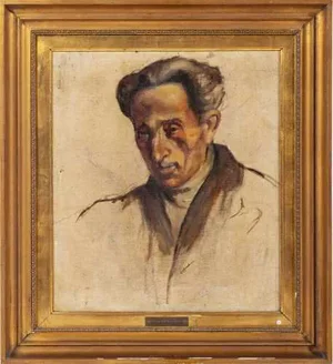 Columbano Bordalo Pinheiro, Self-Portrait, Oil on Canvas, Framed