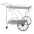1950's White Metal Serving Trolley Bar Cart, Germany For Sale