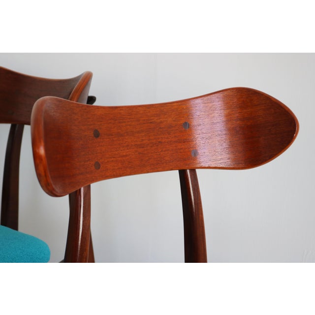 Metal Vintage Dining Chairs by Louis Van Teeffelen, 1950, Set of 6 For Sale - Image 7 of 13