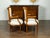 Pair of Italian 1860s Walnut Armchairs with Tapered Legs and New Upholstery For Sale - Image 4 of 9
