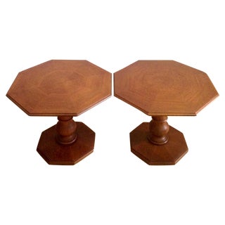 Midcentury Octagonal End Tables - Pair For Sale