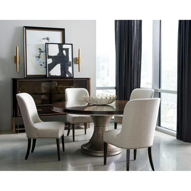 2020s Contemporary Beige Upholstered Dining Chairs - a Pair For Sale - Image 5 of 6