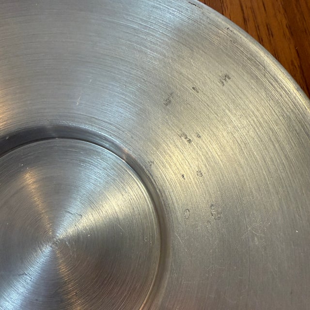 Russel Wright Spun Aluminum + Maple Wood Cheese Tray Circa 1939 for Raymor For Sale - Image 9 of 11