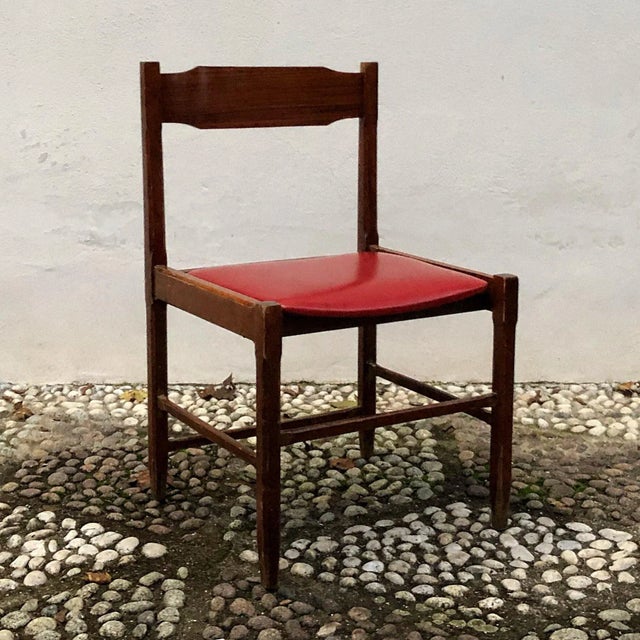 Mid-Century Dining Chairs in Skai and Beech by Gianfranco Frattini, 1960s, Set of 4 For Sale - Image 18 of 18