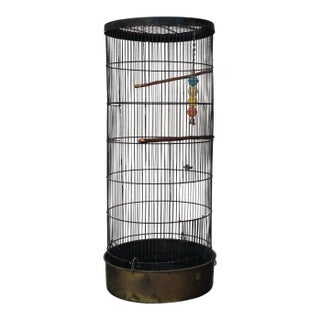 Antique 36” Large Parrot Bird Cage Garden Decor For Sale