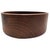 Brown Mid-Century Solid Teak Turned Serving Bowl, Scandinavian Modern 10" For Sale - Image 8 of 9