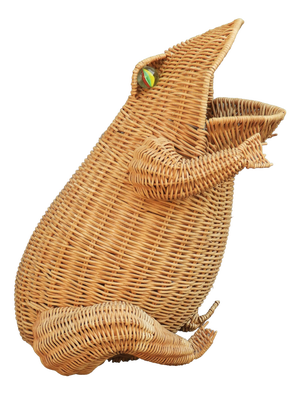 French Wicker Frog Basket by Olivier Cajan, 1970