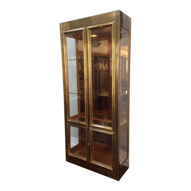 Mastercraft Brass and Glass Vitrine Display Chairish