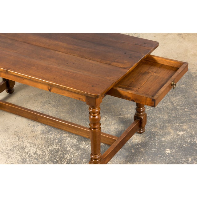 Mid-19th Century French Provincial Walnut Harvest Table For Sale - Image 11 of 18