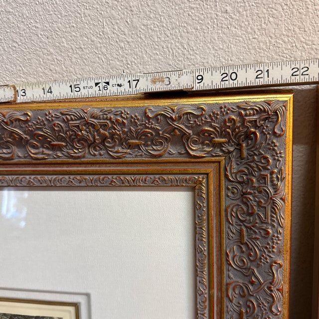 Printmaking Materials 1980s Overview Framed Reproduction Print of the Famous Etching Adam and Eve by the Dutch Master Rembrandt Van Rijn. For Sale - Image 7 of 12