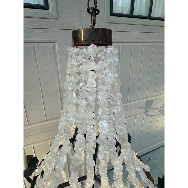 Hand crafted in steel and Quart crystal nuggets this one took my breath away when I saw it. It has such unique features...