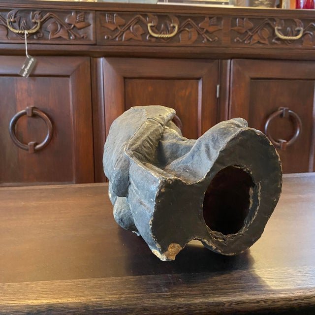 Paper Mid 20th Century Paper Mache Great Horned Owl Decoy Statue For Sale - Image 7 of 7