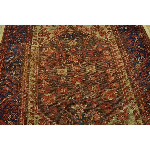 Late 19th Century 1880s Brown Medallion Tribal Antique Turkish Anatolian Kula Carpet 4'6'' X 5'6'' Knotted Wool Rug For Sale - Image 5 of 11