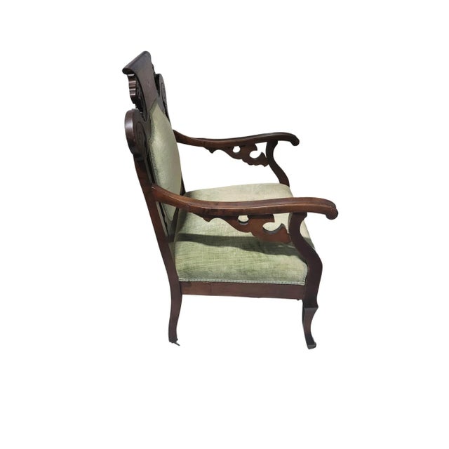 Antique Victorian Renaissance Revival Parlor Armchair, C. 1880 For Sale - Image 12 of 16