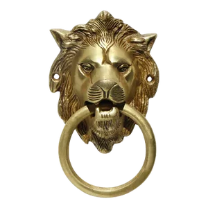 Brass Lion's Head Door Knocker