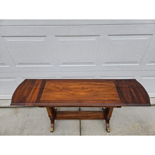 English Mahogany Regency Drop Leaf Sofa or Console Table For Sale - Image 3 of 14