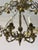Mid 20th Century Vintage Brass Chandelier With Crystals and Rosebuds For Sale - Image 5 of 12