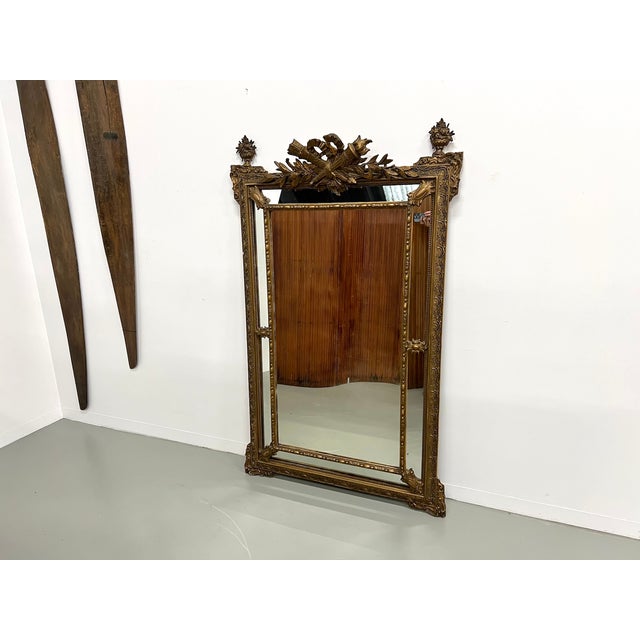 Large Antique Pediment Mirror For Sale - Image 4 of 18
