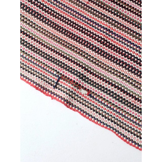Vintage Accent Rag Rug For Sale - Image 9 of 10