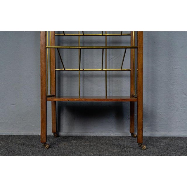 Brown Art Nouveau Newspaper Rack, Early 20th Century For Sale - Image 8 of 18