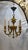 Metal 1900s Gilt Bronze Flowers Chandelier 4 Lights For Sale - Image 7 of 7
