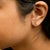 Haus of Brilliance 10K White Gold 1/10 Cttw Diamond 'K' Initial Stud Earring For Sale - Image 4 of 5