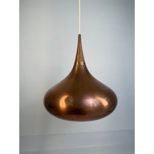1960s Pendant Lamp in Copper by Jo Hammerborg for Fog & Mørup, Denmark, 1960s For Sale - Image 5 of 14