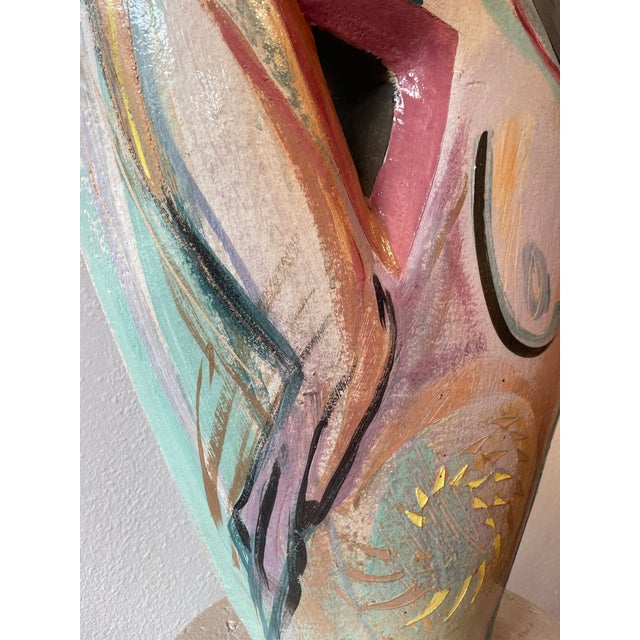 Ceramic Santa Fe Artist Gretchen Wachs Circa 1990 Sculpture For Sale - Image 7 of 10