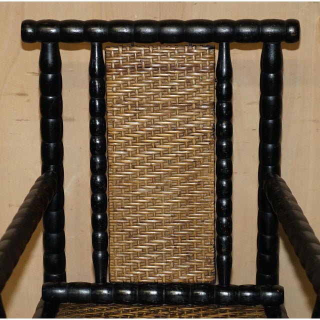 Art Noveau Ebonished Maplewood Armchair by Josef Zotti for Poltrona, 1911 For Sale - Image 3 of 18