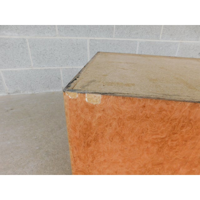 Custom Italian Burl Wood Art Deco Influence 2 Pc Cocktail Table 42" X 42" For Sale - Image 16 of 18