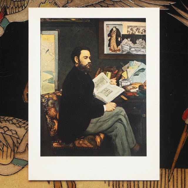 1953 After Manet "Portrait of Emile Zola", Full-Color Print For Sale - Image 4 of 7