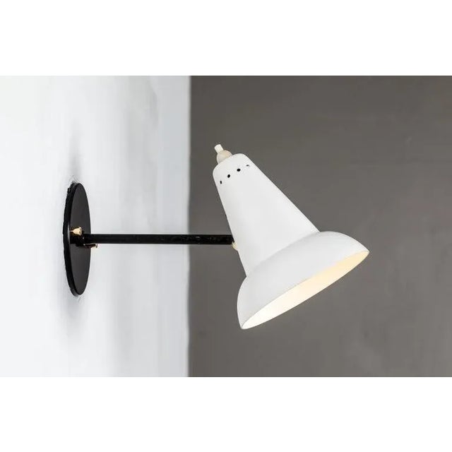 1950s Italian White Articulating Sconces Attributed to Gino Sarfatti For Sale In Los Angeles - Image 6 of 13