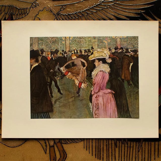 1950s 1950s After Toulouse-Lautrec "At the Moulin Rouge: The Dance" Vintage Full Color Print For Sale - Image 5 of 8