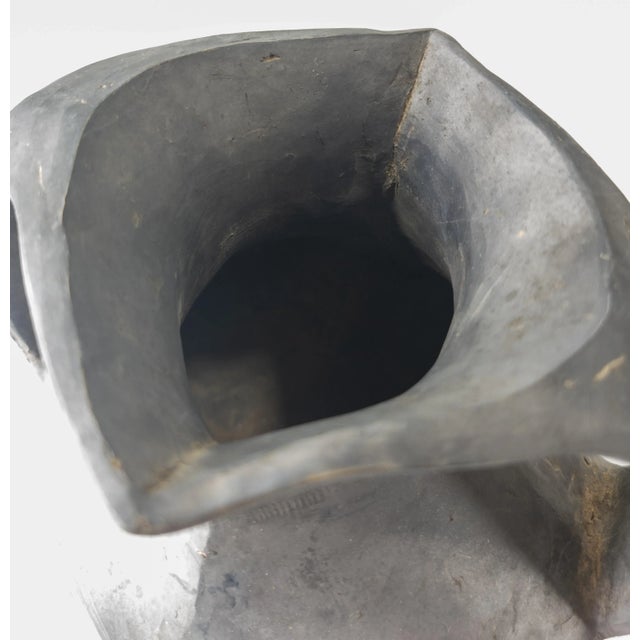 Han Dynasty Chinese Sichuan Black Glazed Amphora Vase For Sale - Image 9 of 12