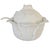 Mediterranean Rare Vintage Fitz and Floyd White Cabbage Leaf Soup Tureen With Asparagus Ladle For Sale - Image 3 of 12