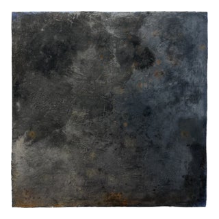 Metal Abstract Painting Oil on Aluminum Panel For Sale