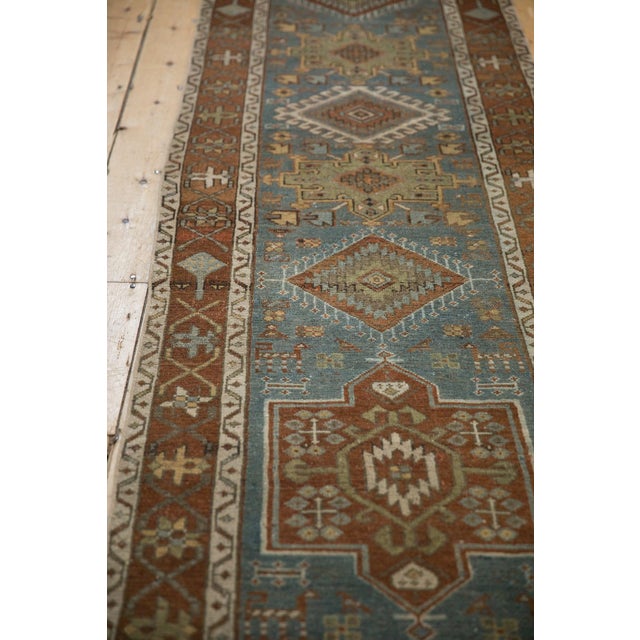 Textile 1930's Vintage Distressed Karaja Rug Runner For Sale - Image 7 of 11